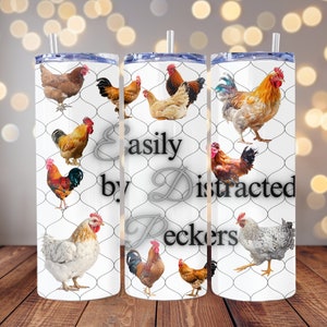 Funny Chicken 20oz Skinny Tumbler Wrap, Sublimation Design, Digital Download PNG, Farm Life Tumbler Wrap PNG, Chicken Lover PNG
