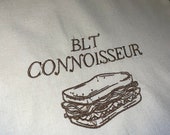 BLT embroidered tote, Bacon lettuce and tomato embroidered tote, gift for BLT lover, blt tote, blt bag, BLT sandwich gift,blt sandwich lover