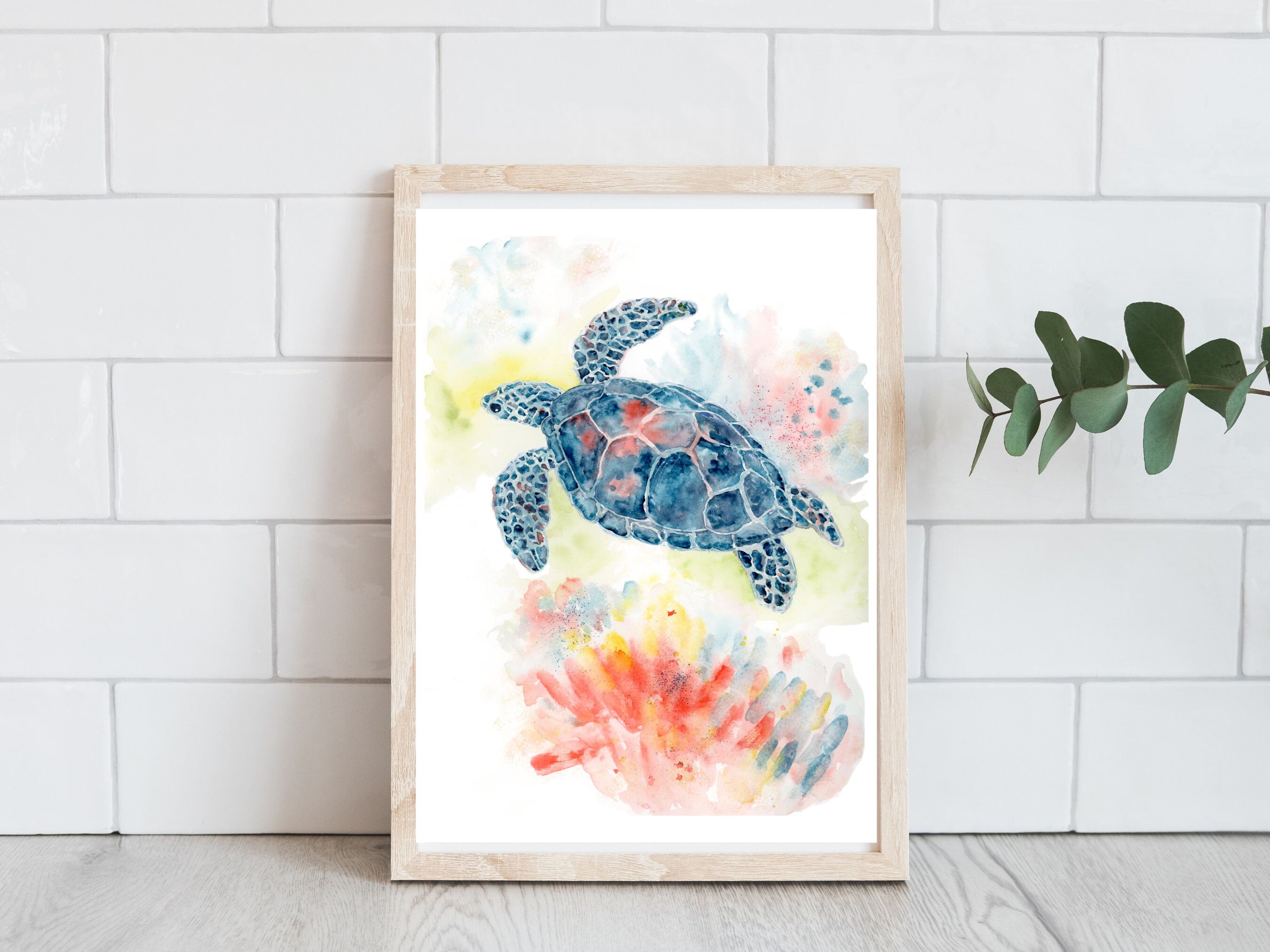 Watercolor Art Print Sea Turtle Wall Art Sea Turtle Art Print Turtle ...