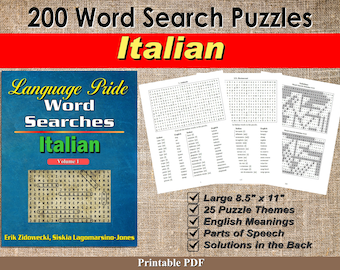 Language Pride Word Searches Ebook - Italien - Volume 1
