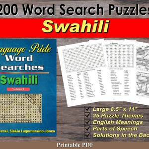 Sprache Pride Wortsuchen Ebook - Swahili - Volume 1