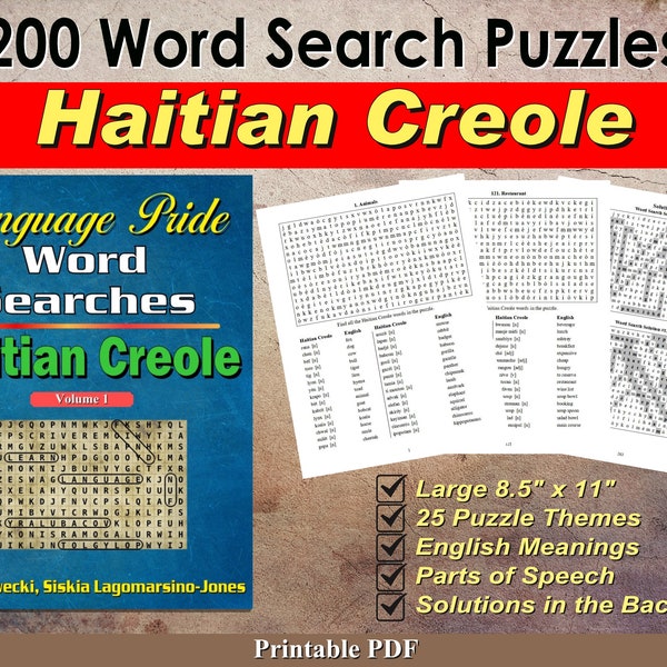 Language Pride Word Searches Ebook - Haitian Creole - Volume 1