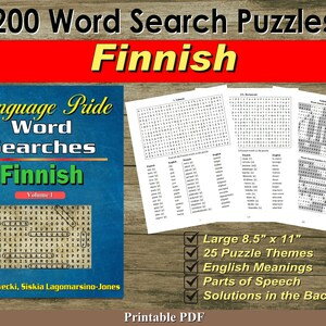 Language Pride Word Searches Ebook - Finnish - Volume 1
