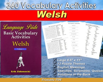 Language Pride Basic Vocabulary Activities Ebook - Welsh - Volume 1