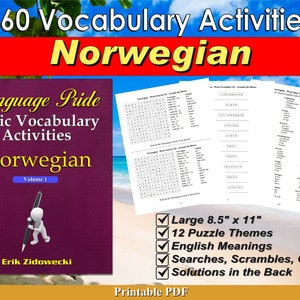 Language Pride Basic Vocabulary Activities Ebook - Norwegian - Volume 1
