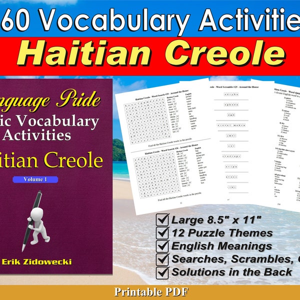 Language Pride Basic Vocabulary Activities Ebook - Haitian Creole - Volume 1