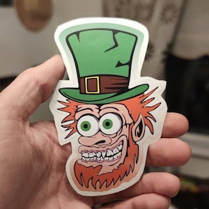 Crazy Leprechaun Sticker