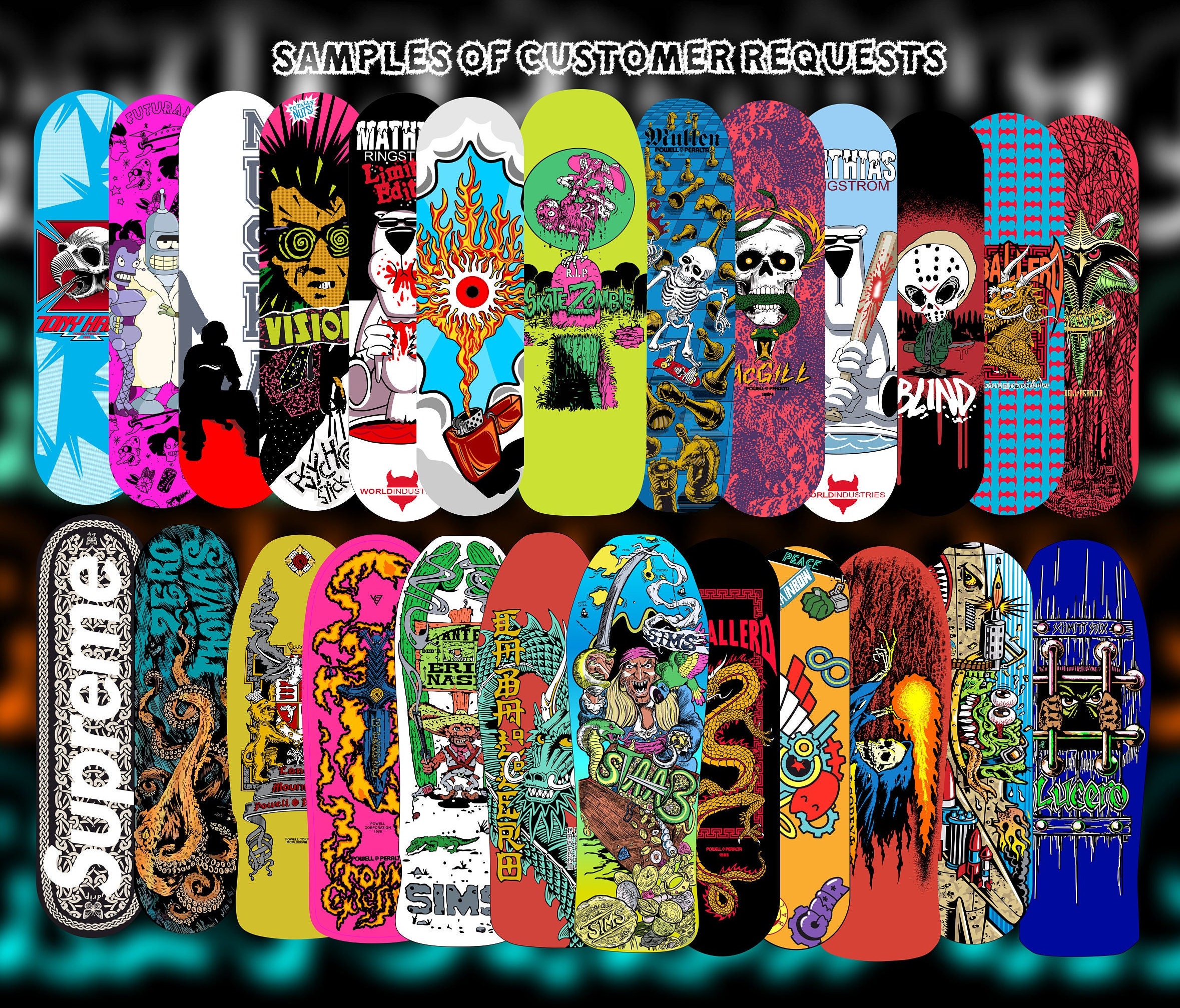 スケートボード 漢字グラフィック