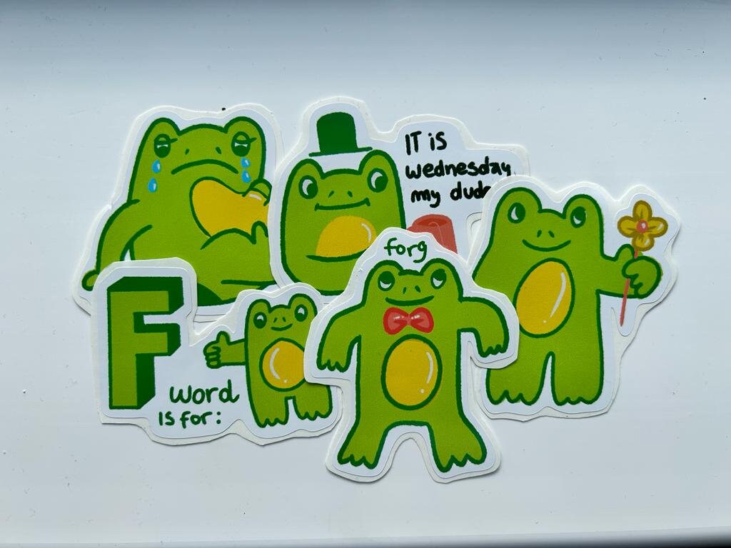 Frog Sticker Pack - Etsy