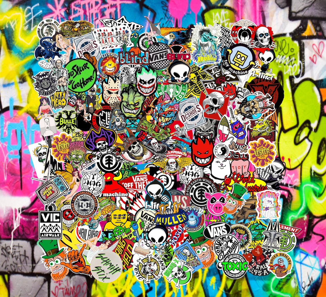 Mystery Skateboard Sticker Packs - Etsy