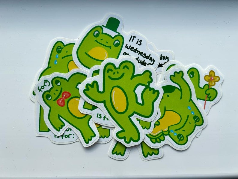 Frog Sticker Pack - Etsy