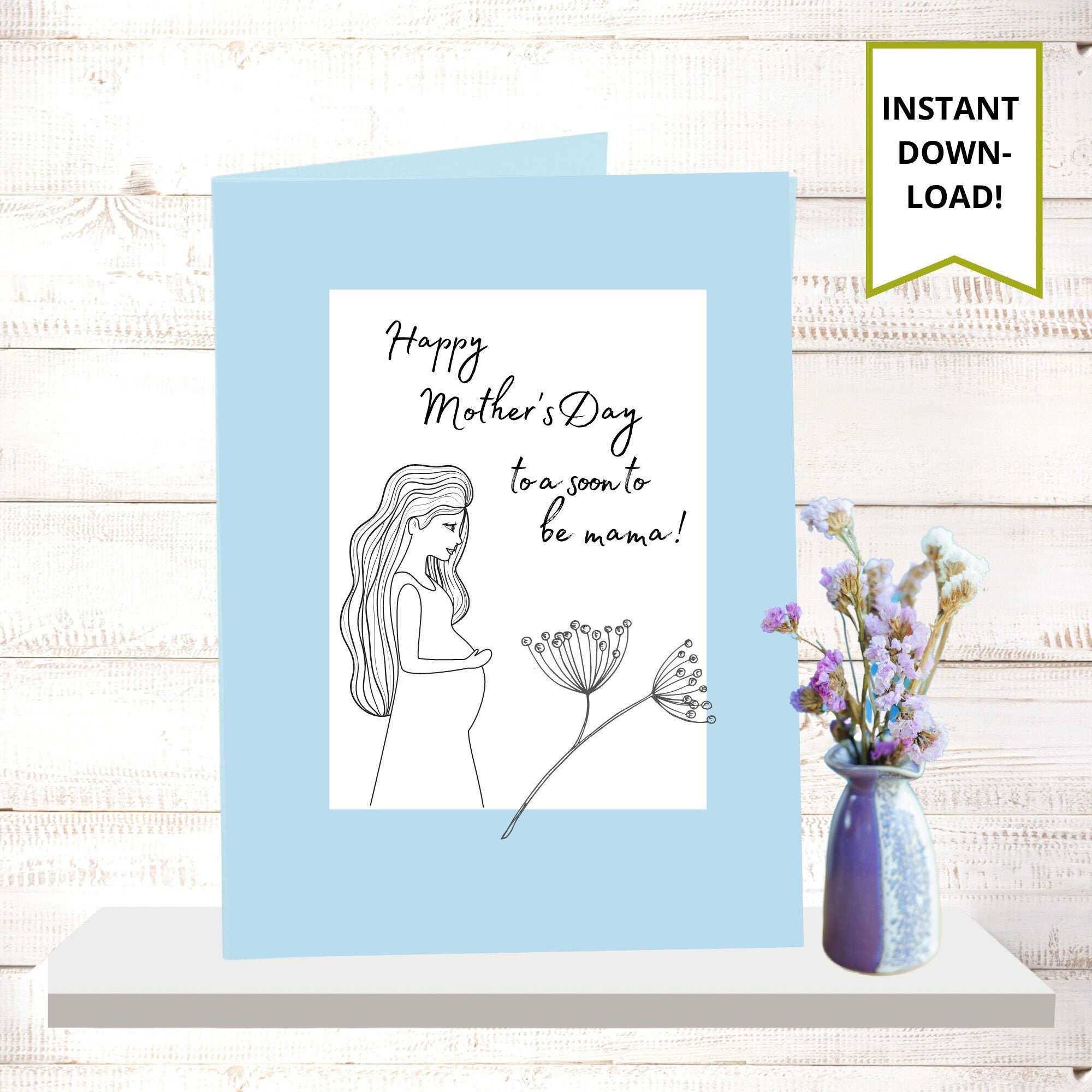1st Mother's Day card Momtobe greeting Expectant mom Etsy