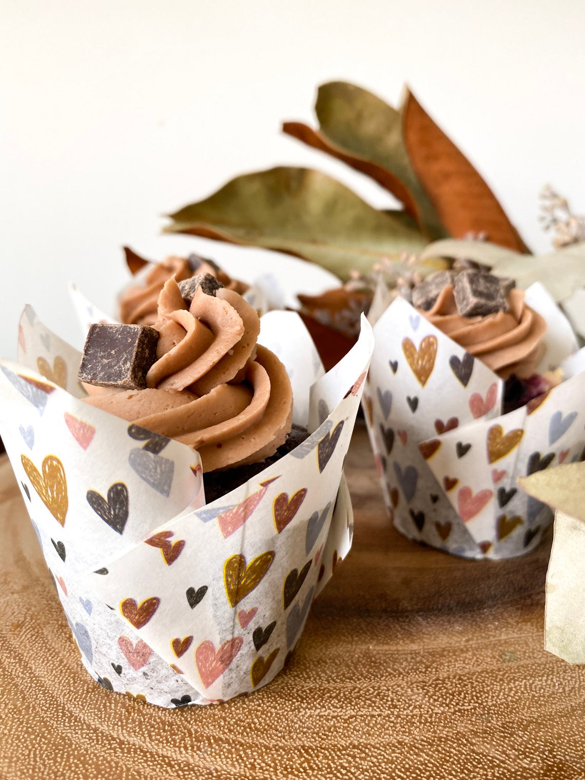 Heart Printed Tulip Cupcake Liners Heavy Duty Muffin Cases Etsy