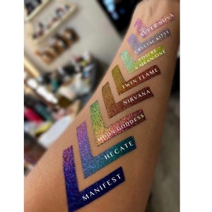 Multichrome Molten Liquid Eyeshadow Collection, Multichrome Makeup, Duochrome Eyeshadow, Color Shifting, Chameleon Eyeshadow, Holographic