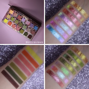 Flower Moon Eyeshadow Palette, duochrome eyeshadow palette, multichrome eyeshadow, spring makeup, sparkly eyeshadow, duochrome makeup image 2