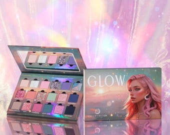 Glow Eyeshadow Palette: 18 Pan Multichrome & Matte, Vegan