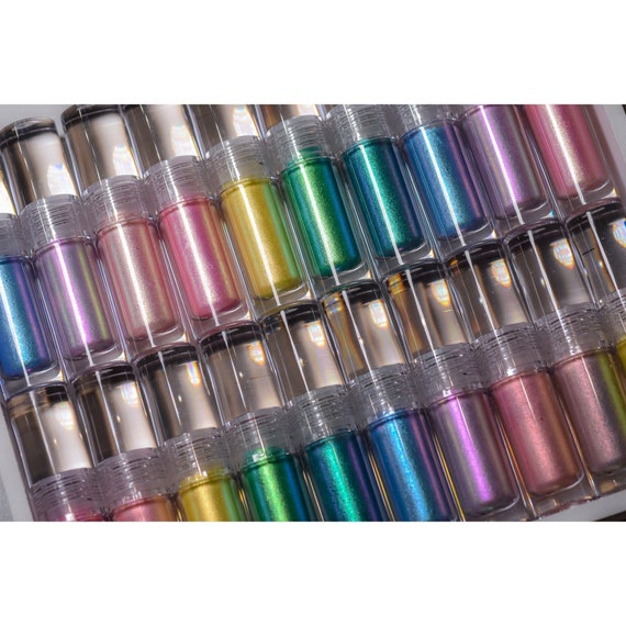 13 Colours SET Multichrome Chameleon Eyeshadow Face Body Makeup Shining  Pigment Mirror Colour Shifting Multi Duo Chrome Painting Powder 