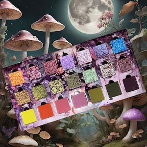 Flower Moon Eyeshadow Palette, duochrome eyeshadow palette, multichrome eyeshadow, spring makeup, sparkly eyeshadow, duochrome makeup image 6