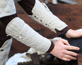 "Eisenbrück" padded arm guards for LARP, medieval, armor, 3 colors