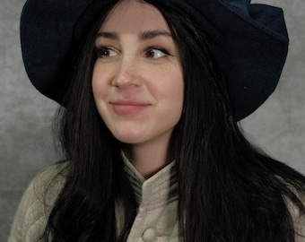 Tudor beret, historical headwear / wool hat "Alfonse" for LARP and reenactment | 4 colors | one size adjustable with drawstring | unisex