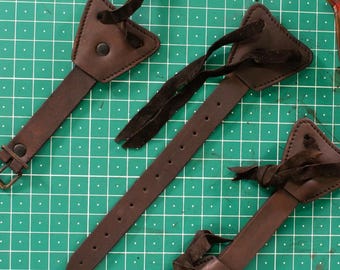 Brown Leather Shield Grip Set – Shield Grips for LARP Shields and Shield Blanks