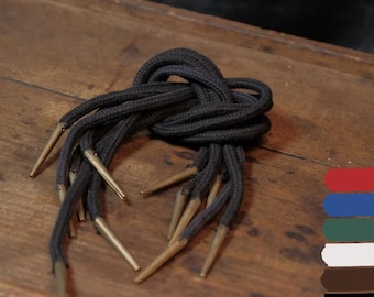 6 lacing cords with brass tips – cotton cord in 6 colors for LARP and medieval reenactments