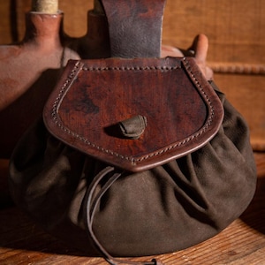 Gürteltasche Leder Gürtelbeutel „Digby“ LARP Tasche | Mittelalter | Reenactment Gewandung | Ritter Zubehör
