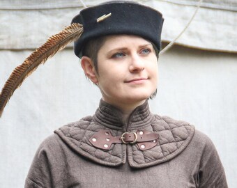 Padded collar "Thunder Ground" padded neck collar for LARP, medieval armor, 3 colors