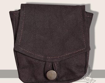 Belt bag “Arum” Canvas bag for LARP & Medieval, compact with inner compartment, 2 colours