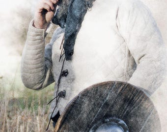 Gambeson "Wolfenwacht" – Medieval armor doublet, padded LARP jacket, knight's armor, garb, medieval clothing, padded, unisex