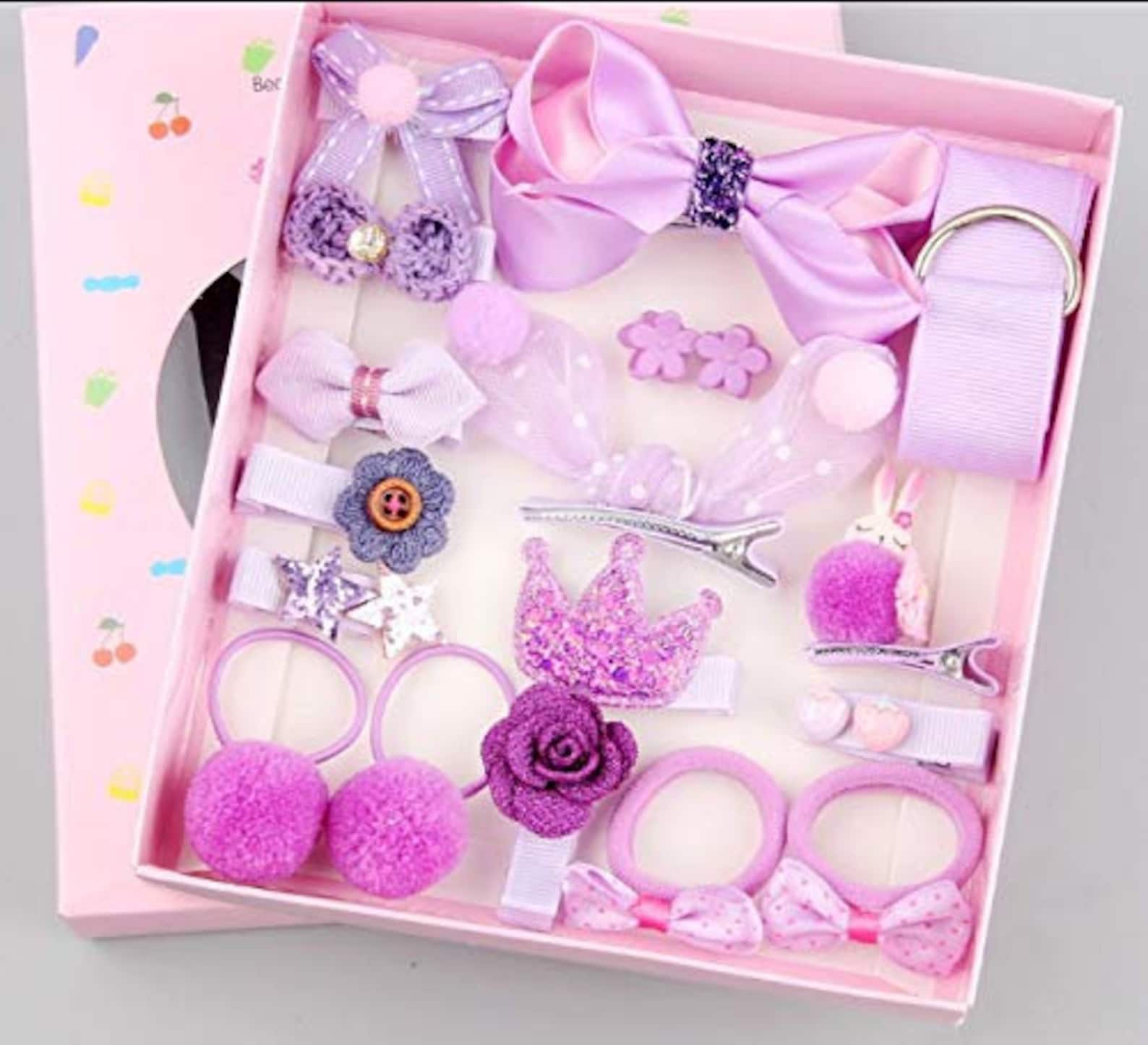 18 Piece variety Hair Accessories with gift box for girls Etsy