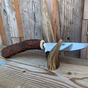 Deer hunter handmade knife from red deer
