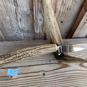 Deer hunter handmade knife from red deer