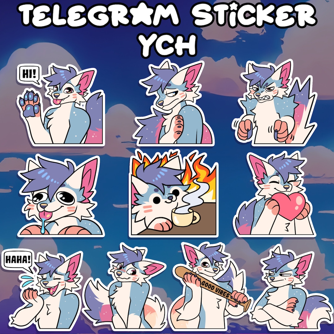Furry Telegram Sticker Pack YCH Etsy Australia