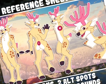 Deer Reference Sheet Base - Instant Download