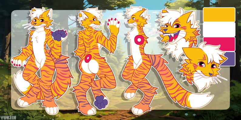Feline Reference Sheet Base - Instant Download - Etsy