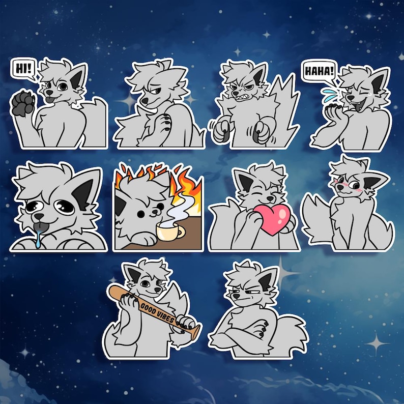 Furry Telegram Sticker Pack Base - Instant Download - Etsy