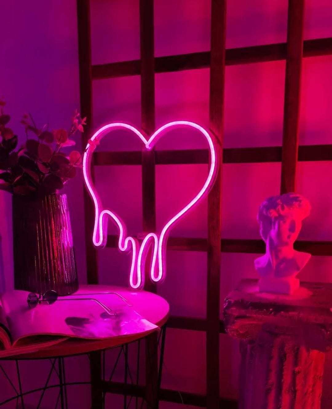 Dripping Heart Neon Signs