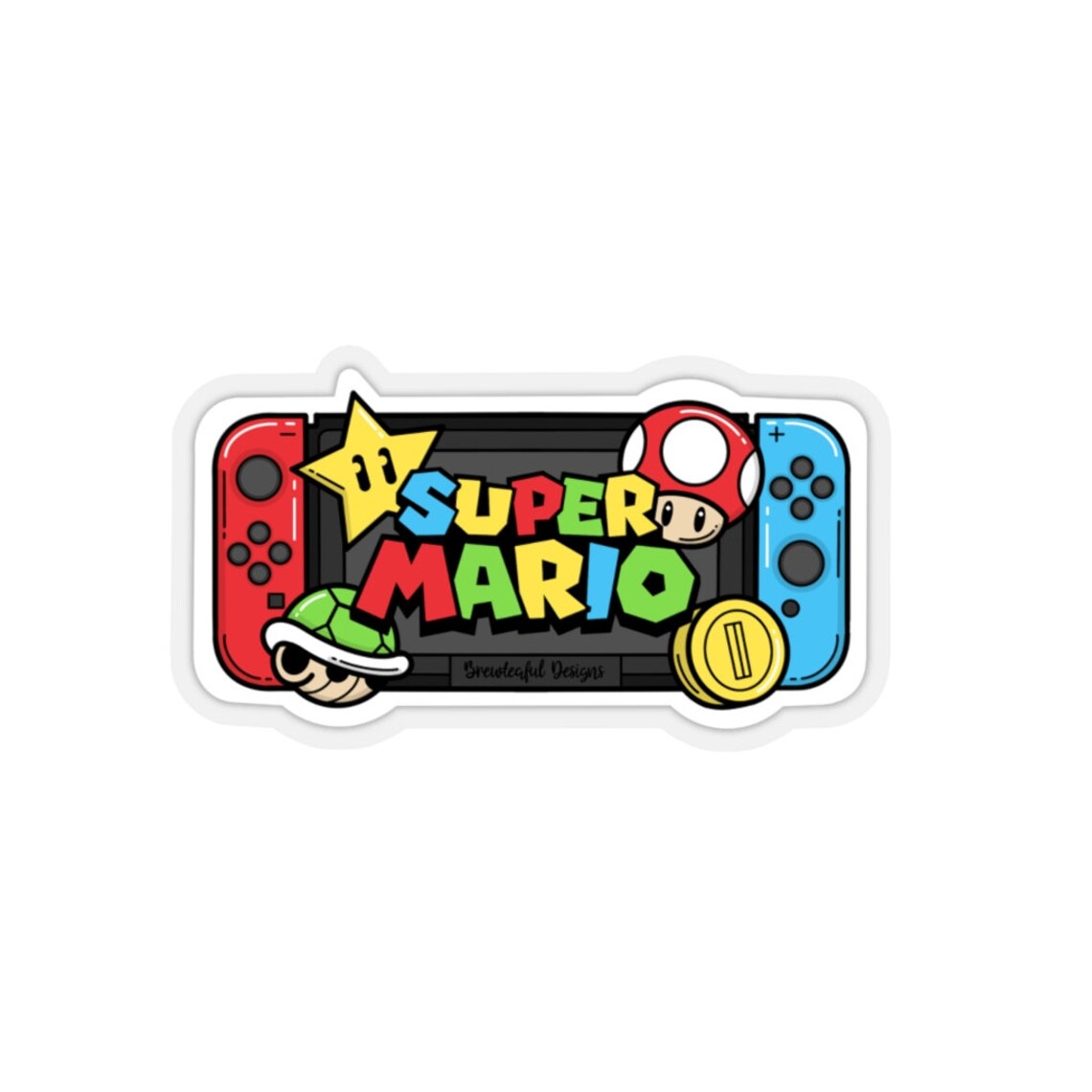 Adorable Nintendo Mario Sticker Design | Etsy