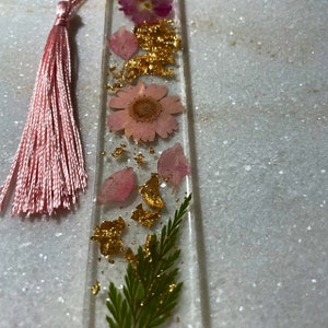 Lesezeichen Blumenwald aus Epoxidharz / handmade / handgemacht / Unikat / Bookmark Bild 5