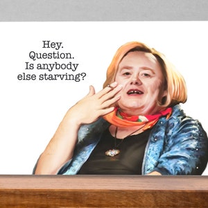 Originele, handgemaakte Christine Baskets-wenskaart stelt een legitieme vraag, komt in aanmerking voor gratis verzending