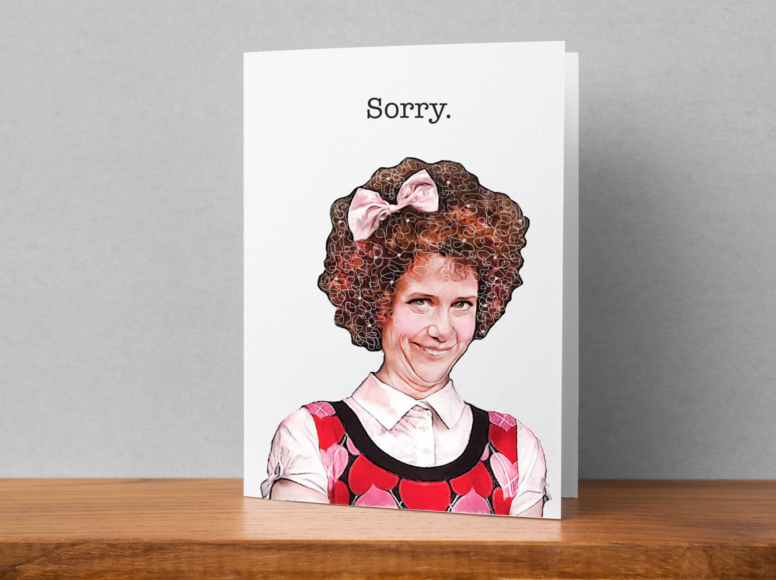Gilly Did It and She's Sorry Original Greeting Card is Handmade in