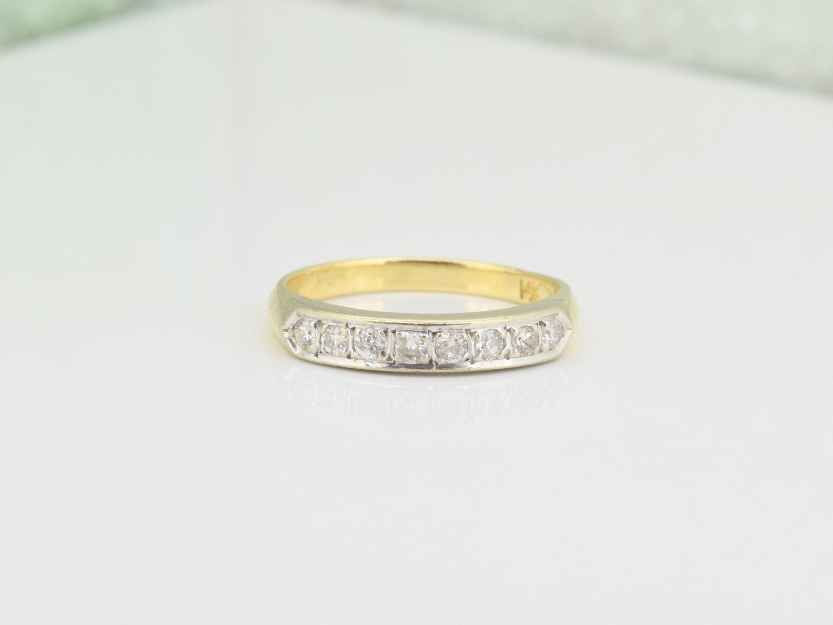 Half eternity ring yellow gold clearance