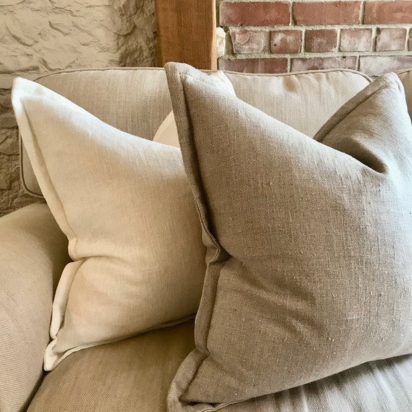 Handmade Pre-Washed 100% Linen Farmhouse Cushion