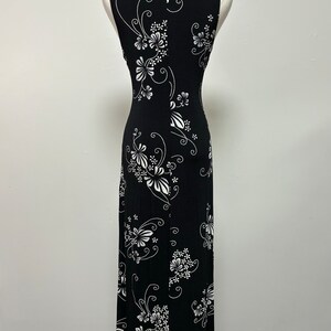 90s Black Floral Maxi Dress