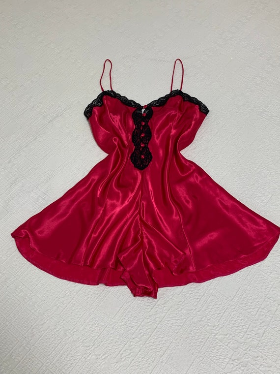 Vintage teddy lingerie red - Gem