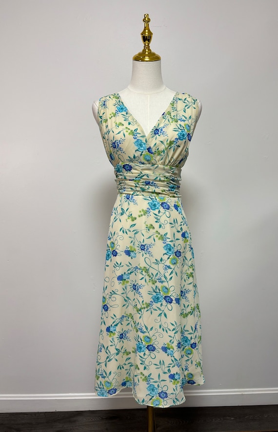 Vintage Y2K 90’s Floral Midi Dress | Size 14