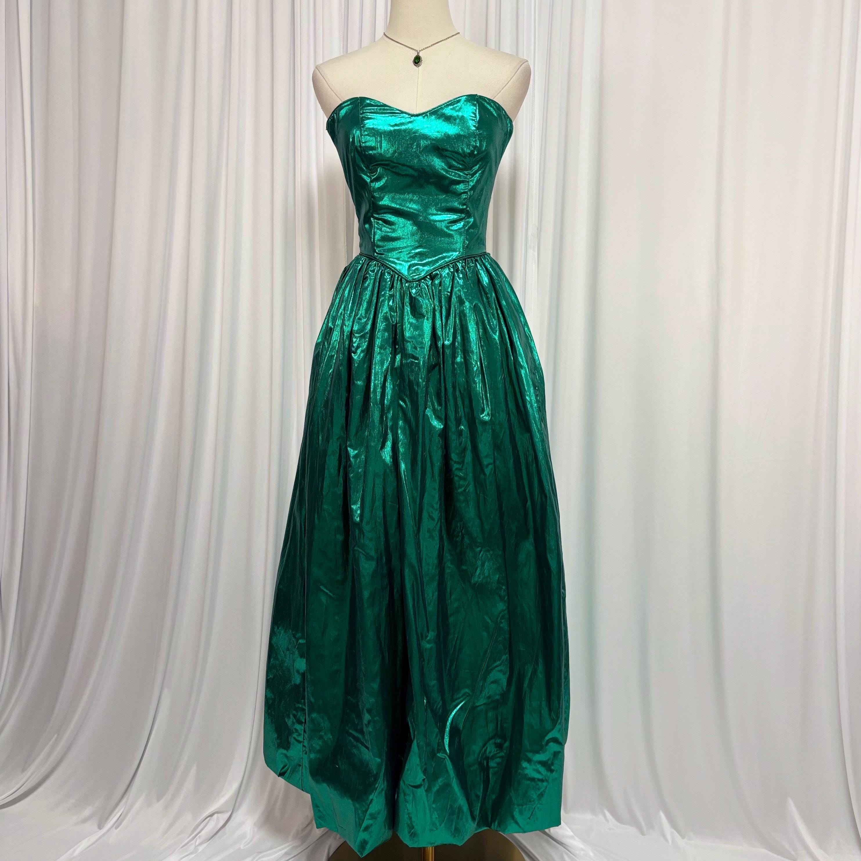 open lace back dress Metallic Prom