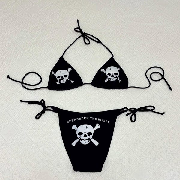 Y2K skull bikini KF11240 main image 0