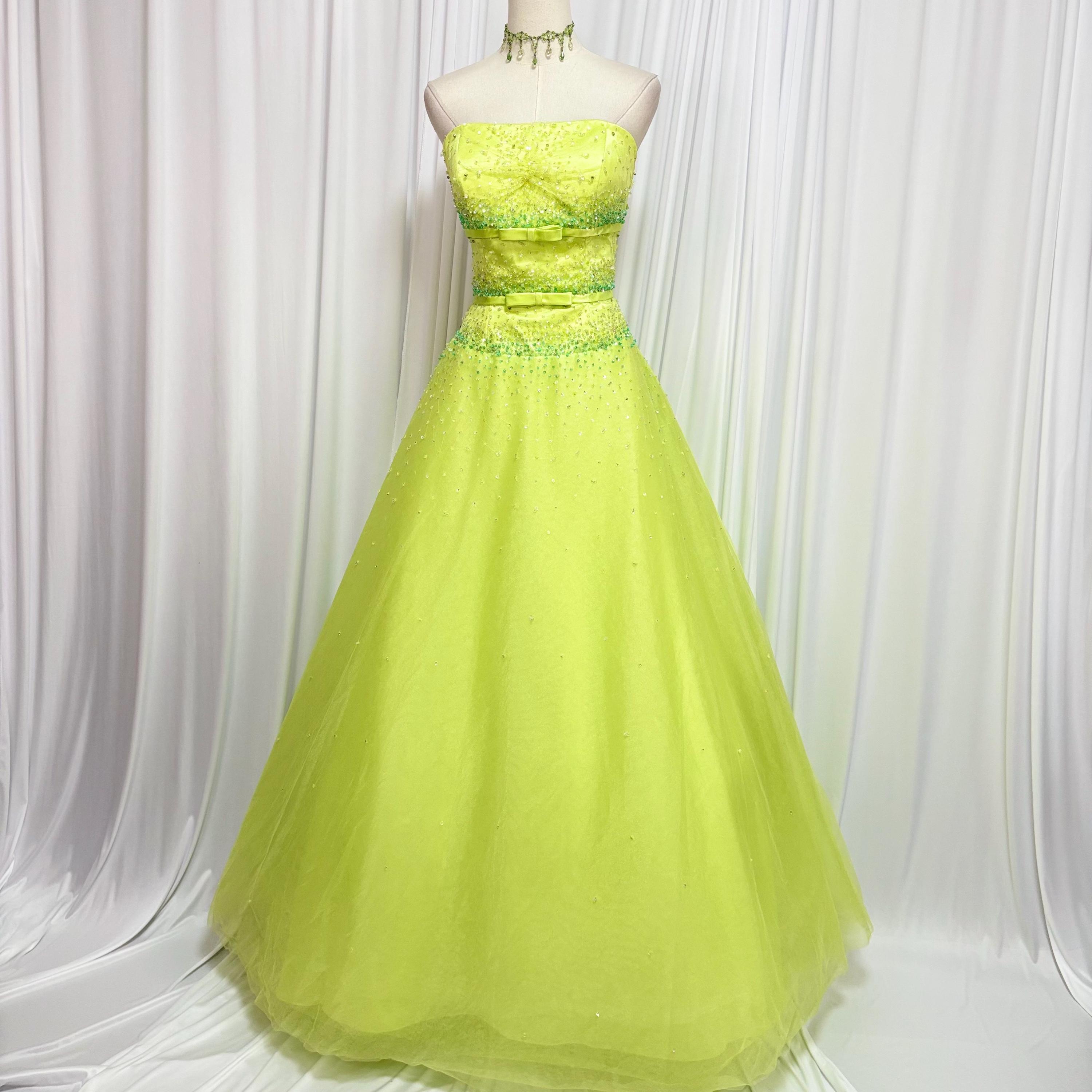 slim fit dress slacks Green Tulle Long A-Line Prom Dresses, Green Spaghetti Straps Evening Dresses US 6 / Custom Color main image 0